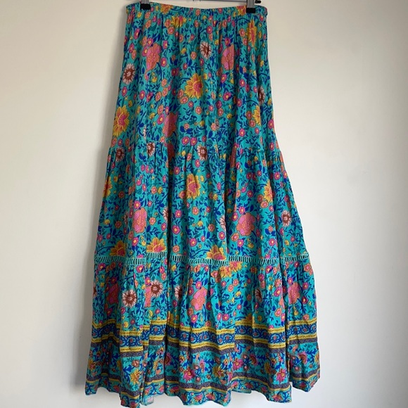 HELLO MOLLY | Boho floral tiered maxi skirt - Picture 7 of 9